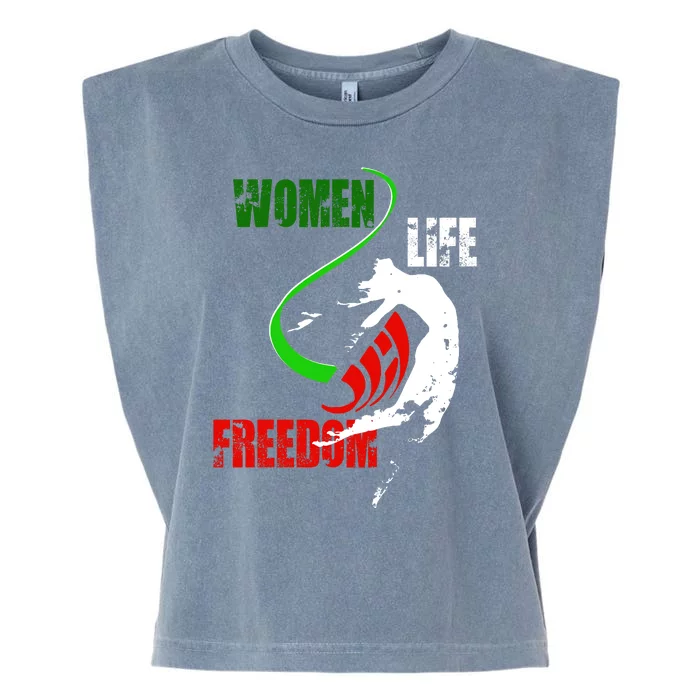 Women Life Freedom Iran Protest Garment-Dyed Women's Muscle Tee