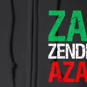 Woman Life Freedom Iran Zan Zendegi Azadi Persian Full Zip Hoodie