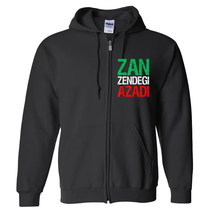 Woman Life Freedom Iran Zan Zendegi Azadi Persian Full Zip Hoodie