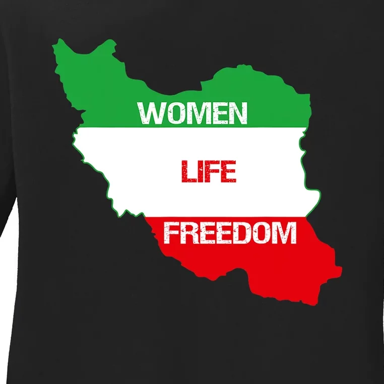 WOMEN LIFE FREEDOM, Cute Iranian Flag Women Of Iran Ladies Long Sleeve Shirt