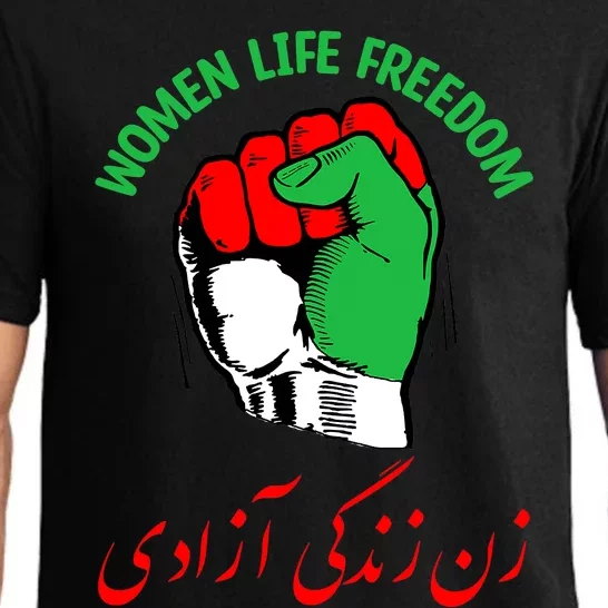 WOMEN LIFE FREEDOM Iran Flag Rise With  of Iran Pajama Set