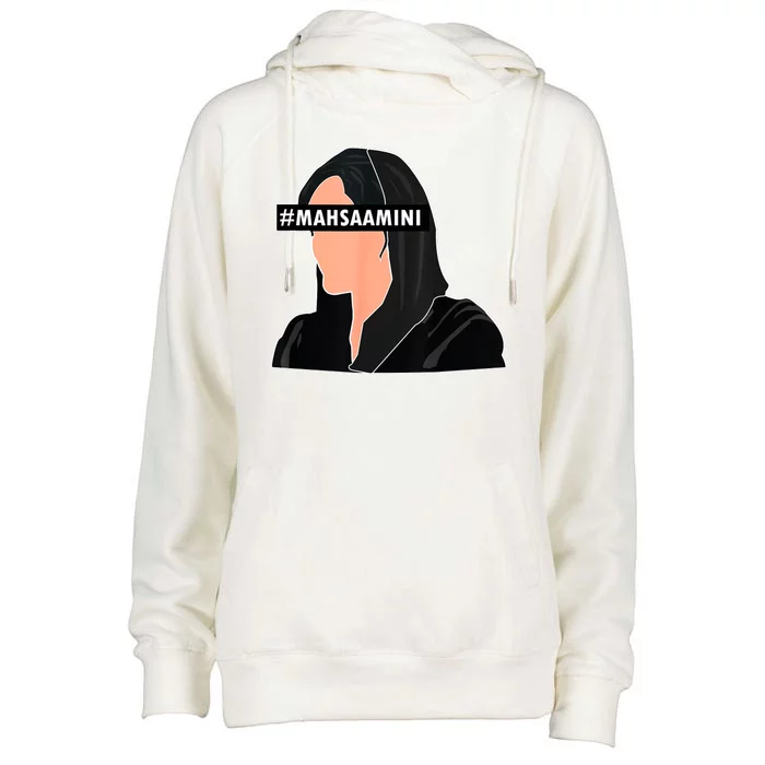 Women Life Freedom Iran #Mahsa Amini Womens Funnel Neck Pullover Hood