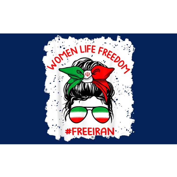 Wo Life Freedom Free Iran Cute Iranian Messy Bun Lover Bumper Sticker