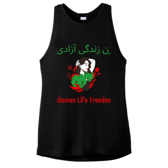 Woman Life Freedom Zan Zendegi Azadi Persian Woman Iran Ladies Tri-Blend Wicking Tank