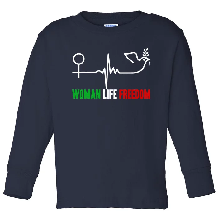 Woman Life Freedom Zan Zendegi Azadi Women Life Freedom Toddler Long Sleeve Shirt