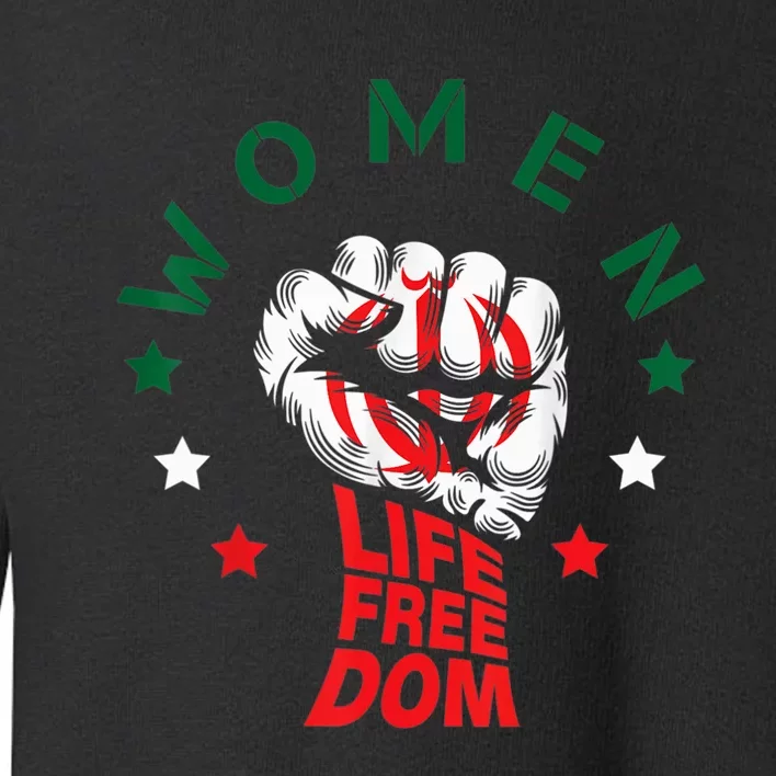 WOMEN LIFE FREEDOM Farsi Zan Zendegi Azadi With Female Fist Toddler Sweatshirt