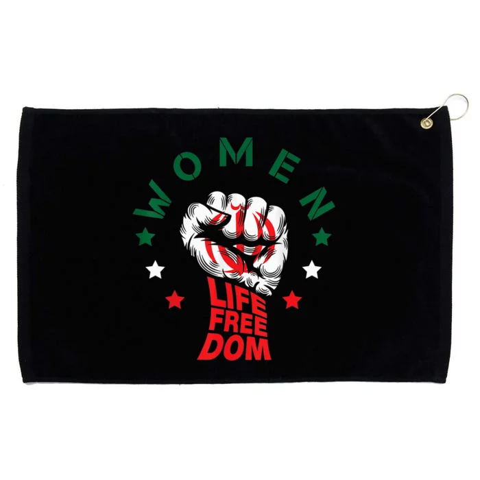 WOMEN LIFE FREEDOM Farsi Zan Zendegi Azadi With Female Fist Grommeted Golf Towel