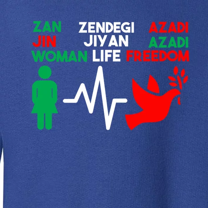 Wo Life Freedom Iran Jin Jiyan Azadi Kurdish Iranian Gift Toddler Sweatshirt