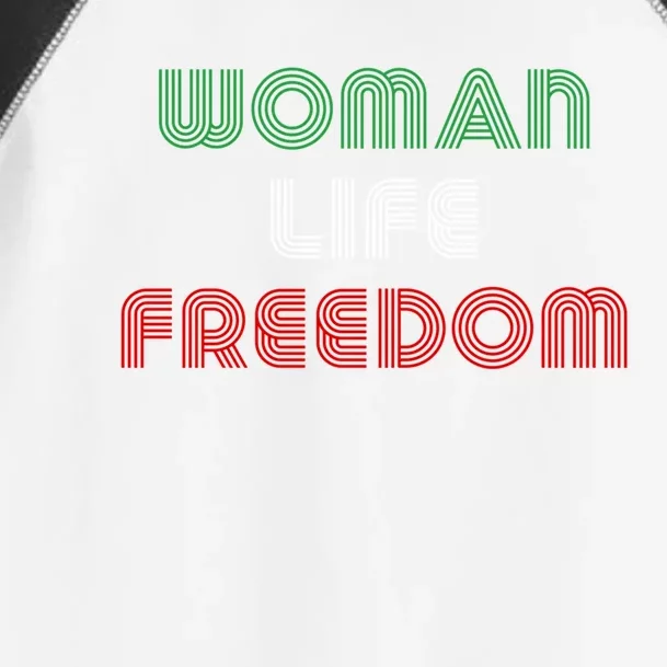 Wo Life Freedom Iran Protest Slogan Gift Toddler Fine Jersey T-Shirt