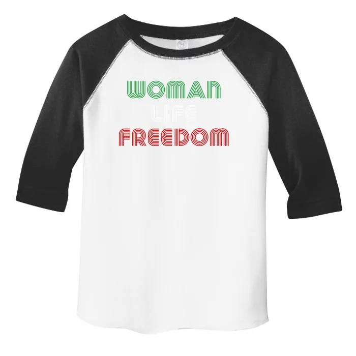 Wo Life Freedom Iran Protest Slogan Gift Toddler Fine Jersey T-Shirt