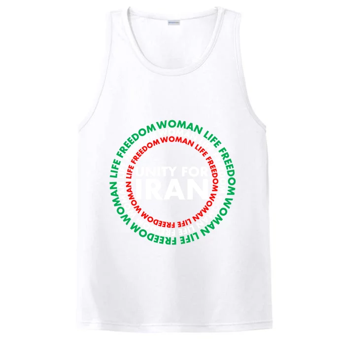 Wo Life Freedom Iran Unity For Iran Gift Performance Tank