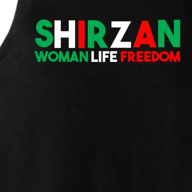 Wo Life Freedom Iran Zan Zendegi Azadi Shirzan Great Gift Ladies Tri-Blend Wicking Tank