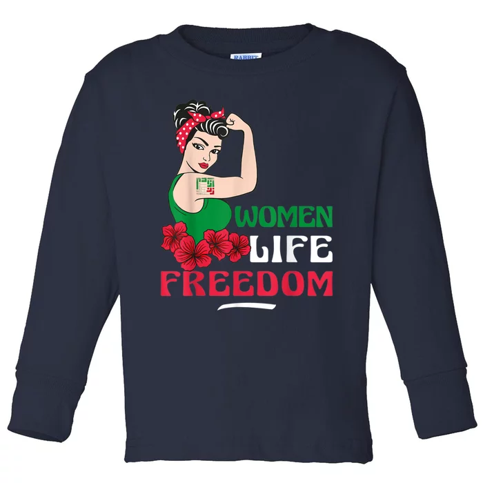 Wo Life Freedom, Support Wo Iran, Cute Iranian Wo Toddler Long Sleeve Shirt