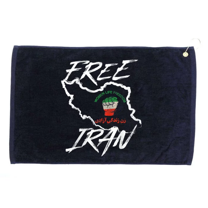 Wo Life Freedom Vintage Iranian Distressed Free Iran Grommeted Golf Towel