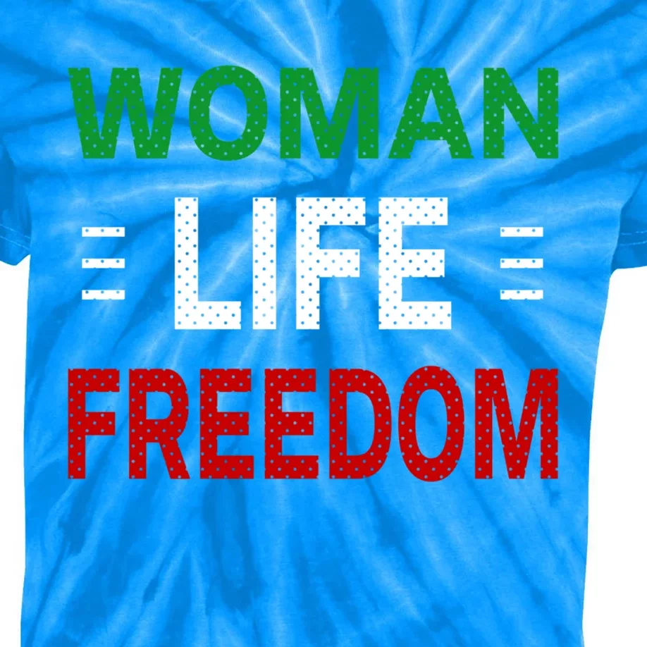 Wo Life Freedom Gift Freedom For Iran Gift Kids Tie-Dye T-Shirt