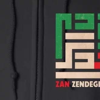 Women Life Freedom Mahsa Amini Zan Zendegi Azadi Iran Full Zip Hoodie