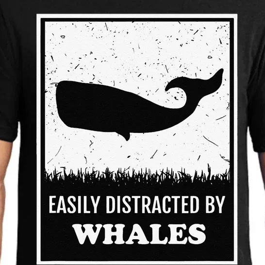 Whale Lover Funny Cetology Easily Distracted By Whales Ocean Pajama Set