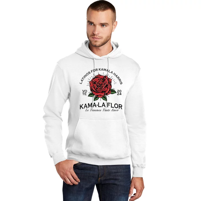 Wo Latinos For Kamala Harris 2024 Vote Kamala Flor Le Temenos Vneck Hoodie