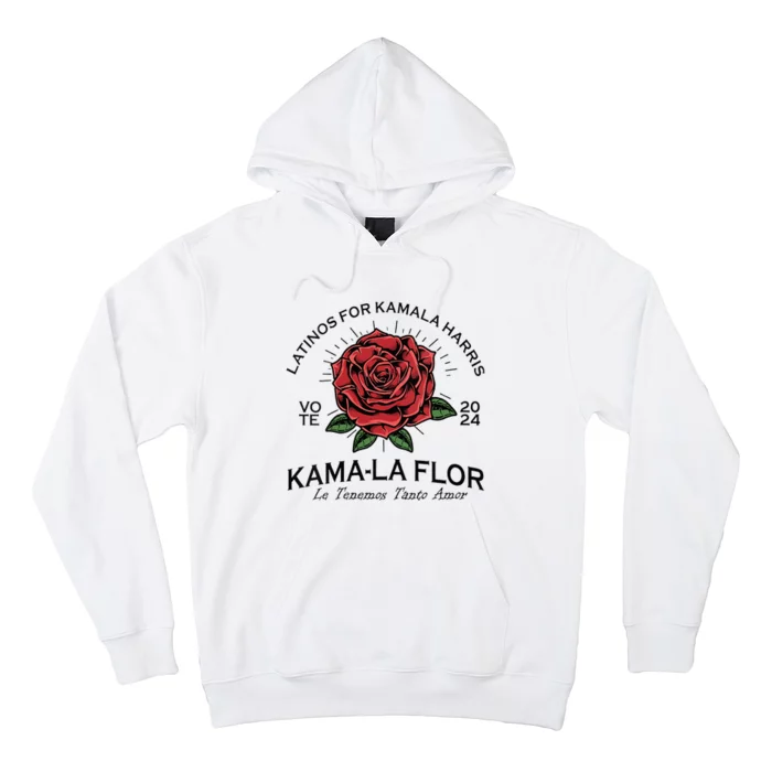 Wo Latinos For Kamala Harris 2024 Vote Kamala Flor Le Temenos Vneck Hoodie