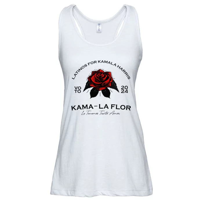 Wo Latinos For Kamala La Flor Tenemos Tanto Amor Ladies Essential Flowy Tank