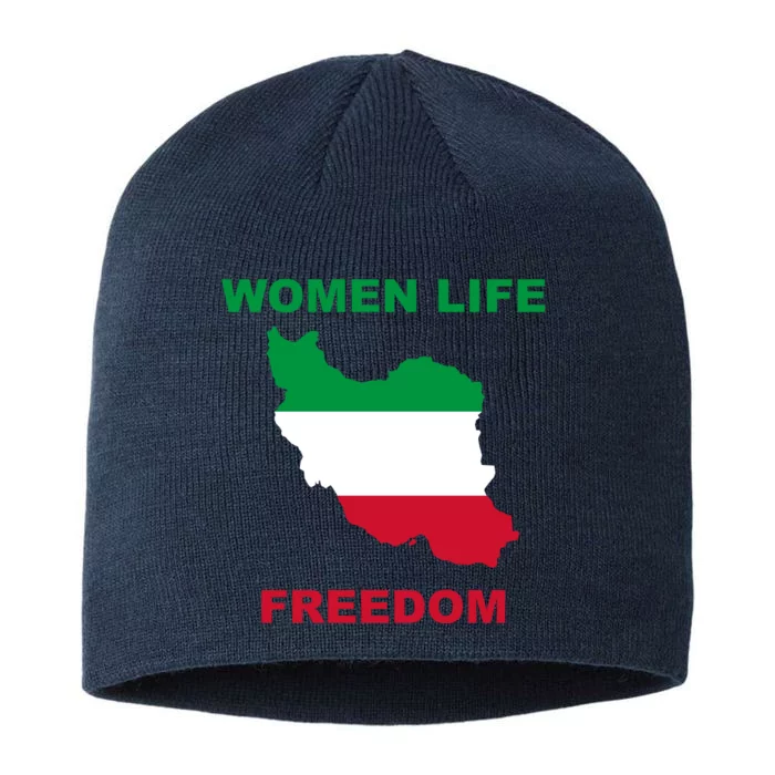 Women Life Freedom Iranian Mahsa Amini 8 1/2in Sustainable Knit Beanie