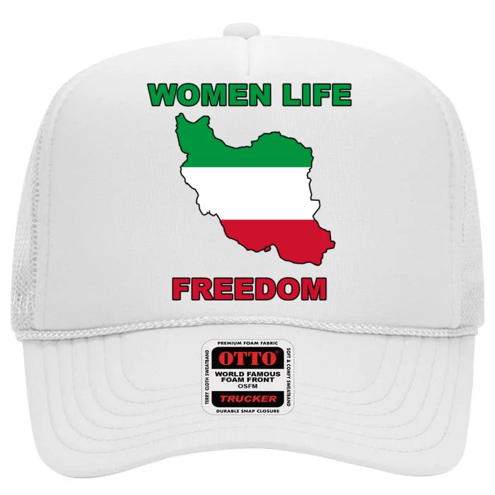 Women Life Freedom Iranian Mahsa Amini High Crown Mesh Trucker Hat