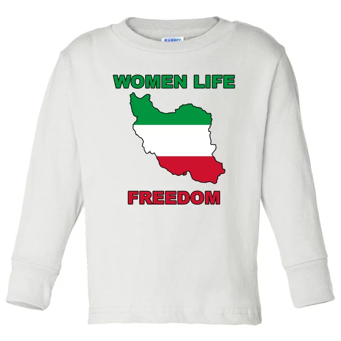 Women Life Freedom Iranian Mahsa Amini Toddler Long Sleeve Shirt