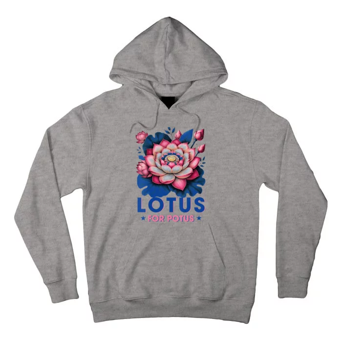 Wo Lotus For Potus Kamala Harris 2024 Tall Hoodie