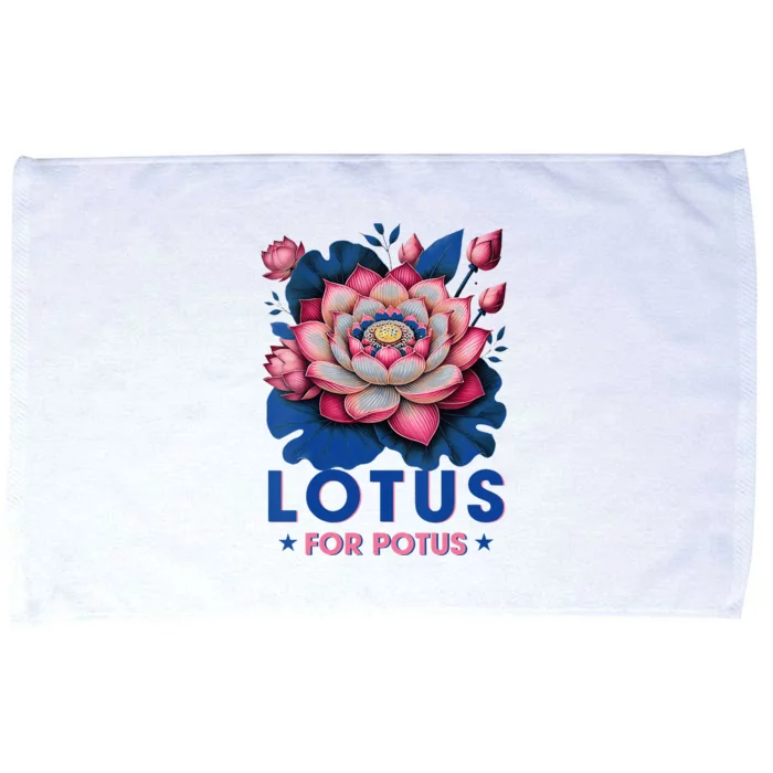 Wo Lotus For Potus Kamala Harris 2024 Microfiber Hand Towel