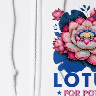 Wo Lotus For Potus Kamala Harris 2024 Full Zip Hoodie