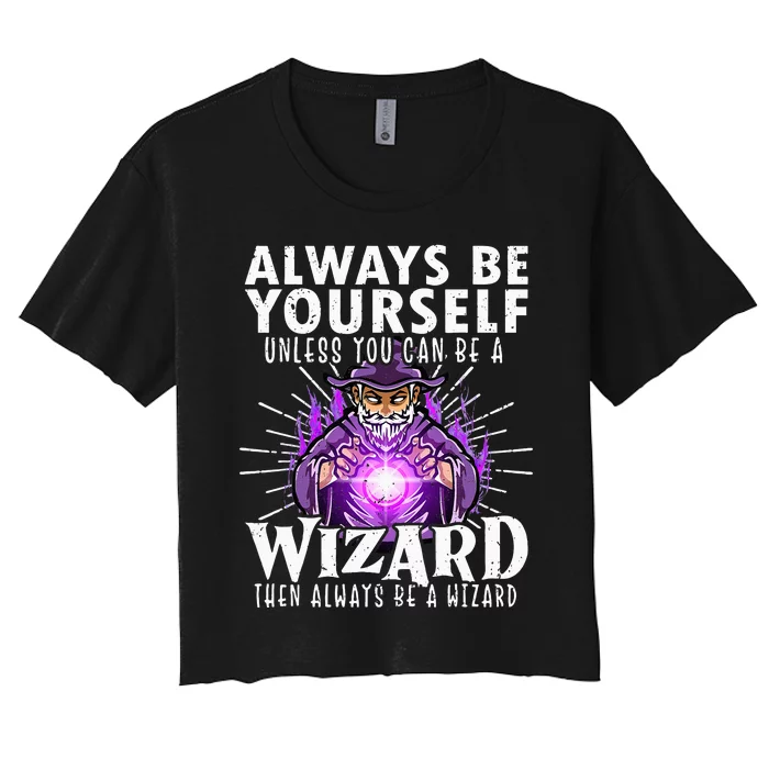 Wizard Lover Funny Wizard Tee Magician Women's Crop Top Tee