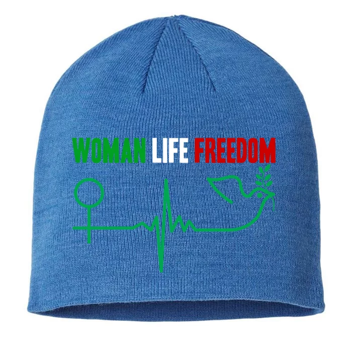 Wo Life Freedom Zan Zendegi Azadi Support Of Iran Gift 8 1/2in Sustainable Knit Beanie