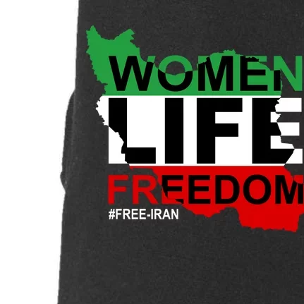 Women Life Freedom Free Iran Doggie 3-End Fleece Hoodie