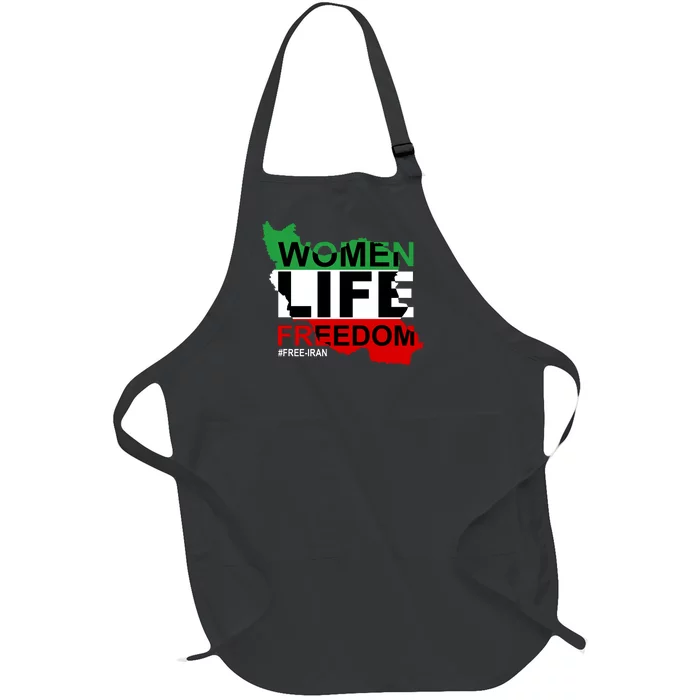 Women Life Freedom Free Iran Full-Length Apron With Pocket