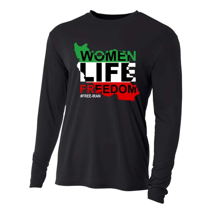 Women Life Freedom Free Iran Cooling Performance Long Sleeve Crew