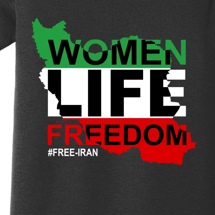 Women Life Freedom Free Iran Baby Bodysuit