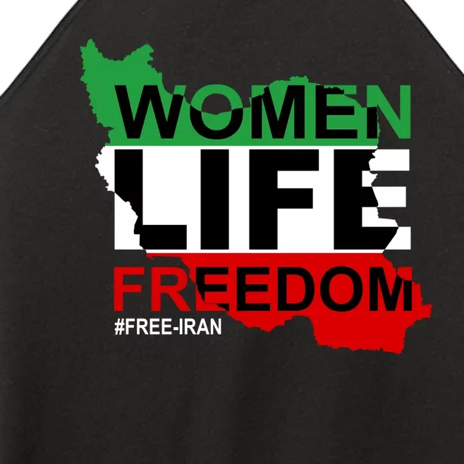 Women Life Freedom Free Iran Women’s Perfect Tri Rocker Tank