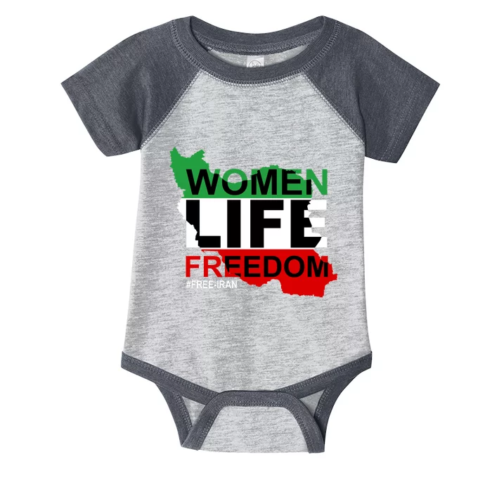 Women Life Freedom Free Iran Infant Baby Jersey Bodysuit