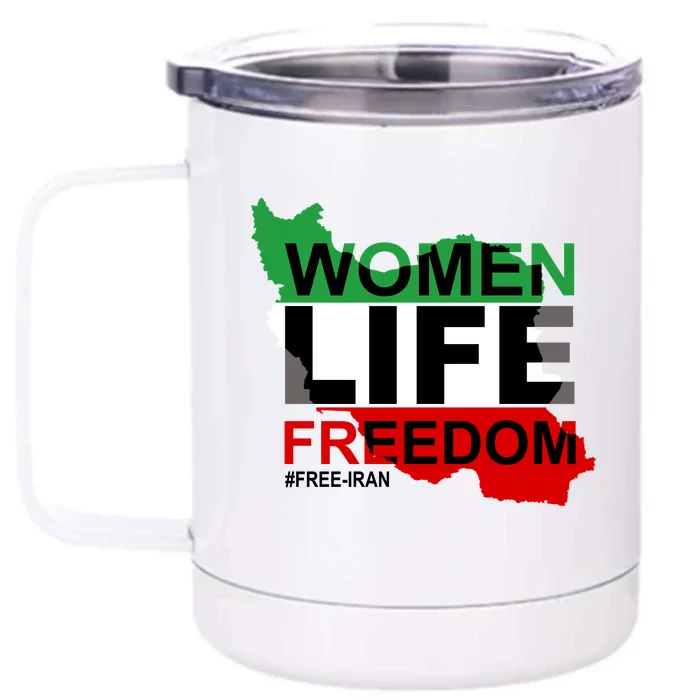 Women Life Freedom Free Iran Front & Back 12oz Stainless Steel Tumbler Cup