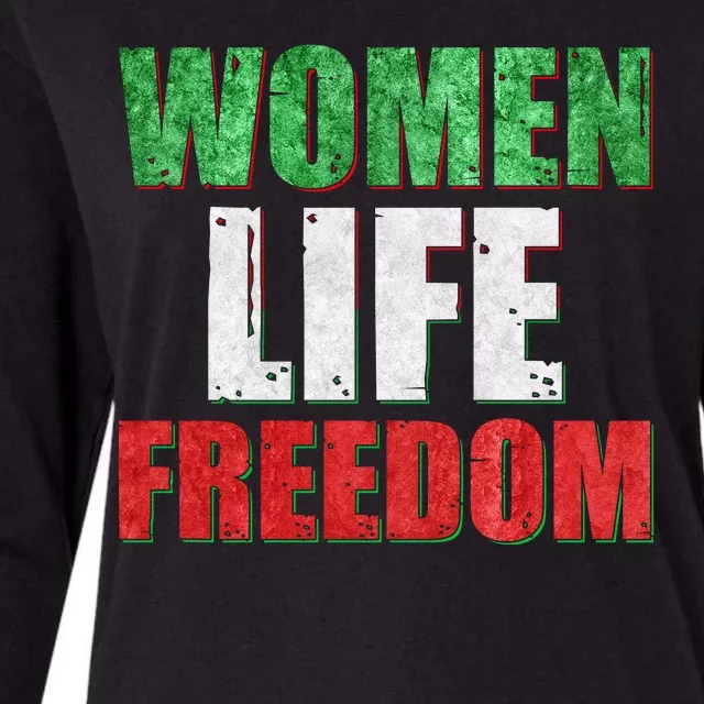 Women Life Freedom Mahsa Amini Rise With The Women Of Iran Womens Cotton Relaxed Long Sleeve T-Shirt