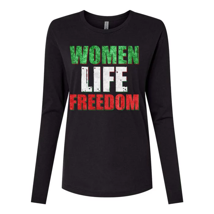 Women Life Freedom Mahsa Amini Rise With The Women Of Iran Womens Cotton Relaxed Long Sleeve T-Shirt