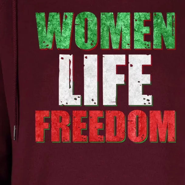 Women Life Freedom Mahsa Amini Rise With The Women Of Iran Womens Funnel Neck Pullover Hood