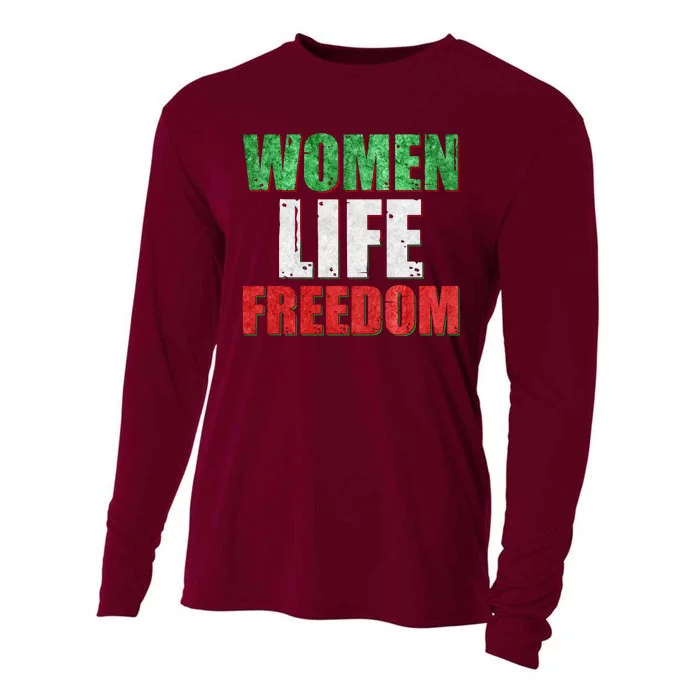 Women Life Freedom Mahsa Amini Rise With The Women Of Iran Cooling Performance Long Sleeve Crew