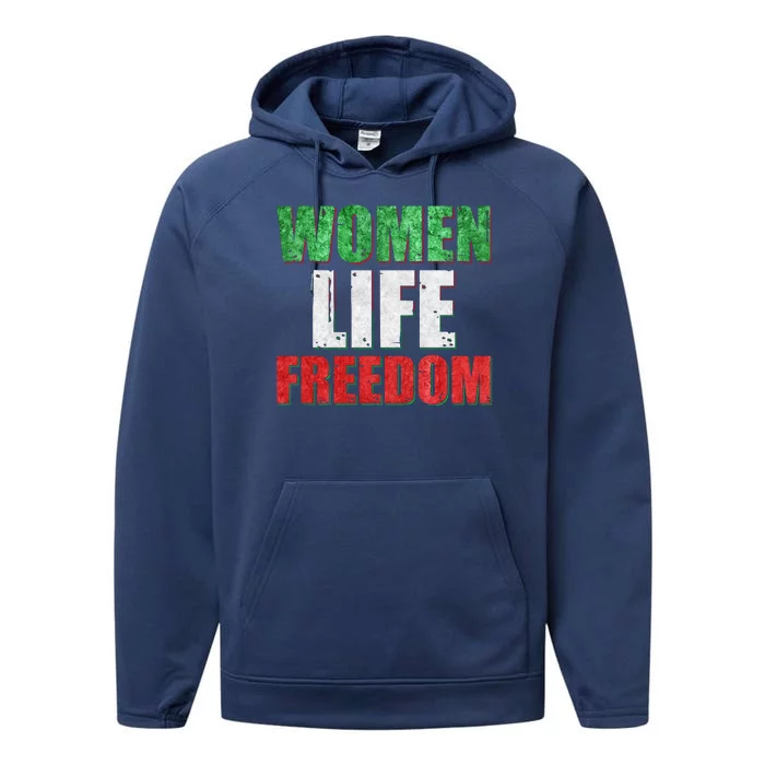 Women Life Freedom Mahsa Amini Rise With The Women Of Iran Performance Fleece Hoodie