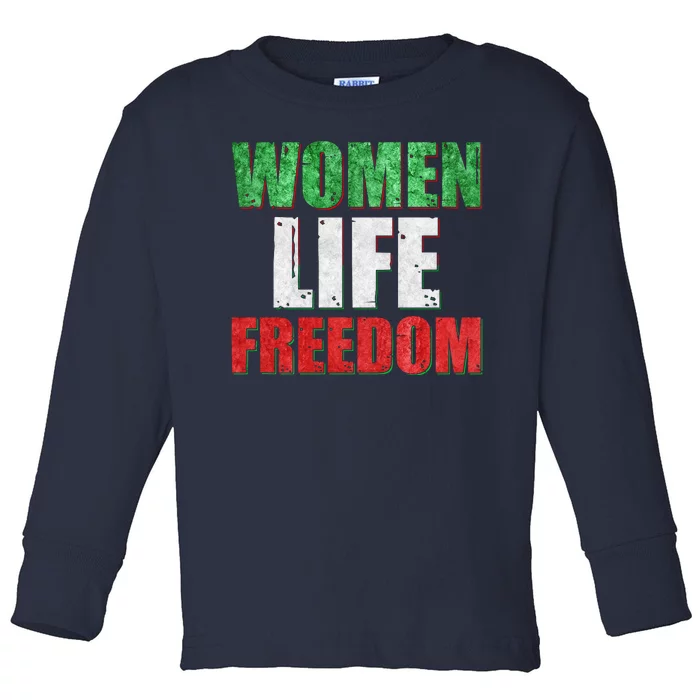 Women Life Freedom Mahsa Amini Rise With The Women Of Iran Toddler Long Sleeve Shirt