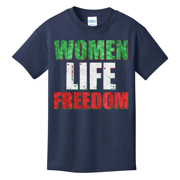 Women Life Freedom Mahsa Amini Rise With The Women Of Iran Kids T-Shirt