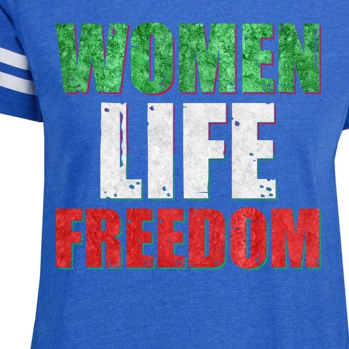 Women Life Freedom Mahsa Amini Rise With The Women Of Iran Enza Ladies Jersey Football T-Shirt