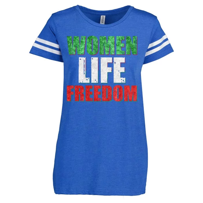 Women Life Freedom Mahsa Amini Rise With The Women Of Iran Enza Ladies Jersey Football T-Shirt