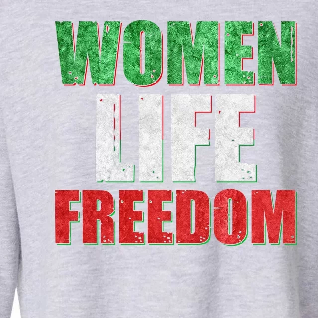 Women Life Freedom Mahsa Amini Rise With The Women Of Iran Cropped Pullover Crew