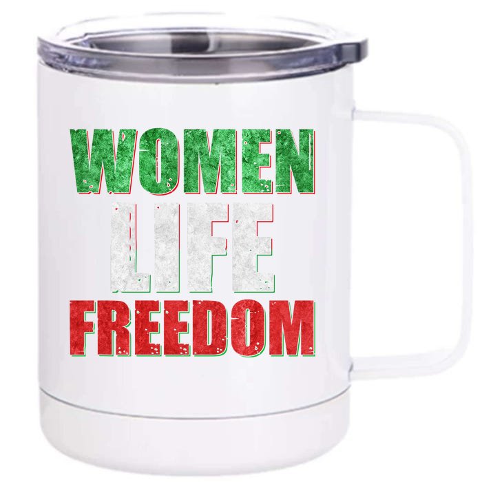 Women Life Freedom Mahsa Amini Rise With The Women Of Iran Front & Back 12oz Stainless Steel Tumbler Cup